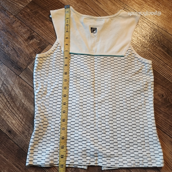 Jamie Sadock Cream and Green Tank Top Petite 0 - Picture 7 of 9